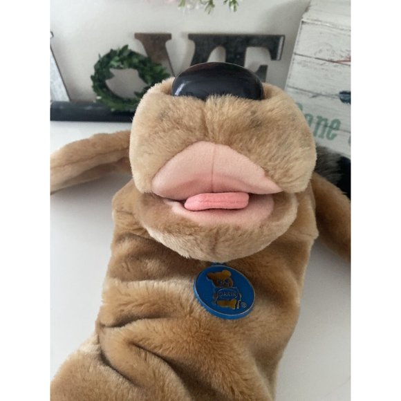 Vintage Dakin 1986 Hound Dog Hand Puppet Coonskin Hat Plush Preschool Teacher - Picture 4 of 16